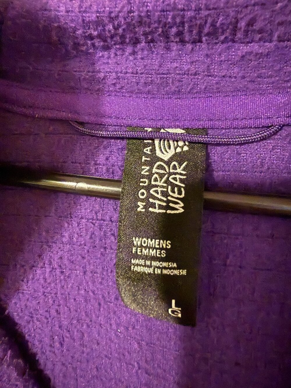 Mountain Hardwear Purple Fleece Pullover w/ Hood - Picture 2 of 5